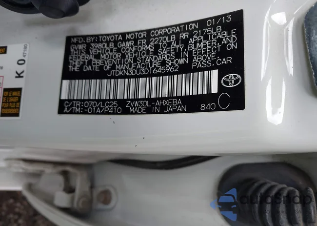 JTDKN3DU3D1645962: 43723507