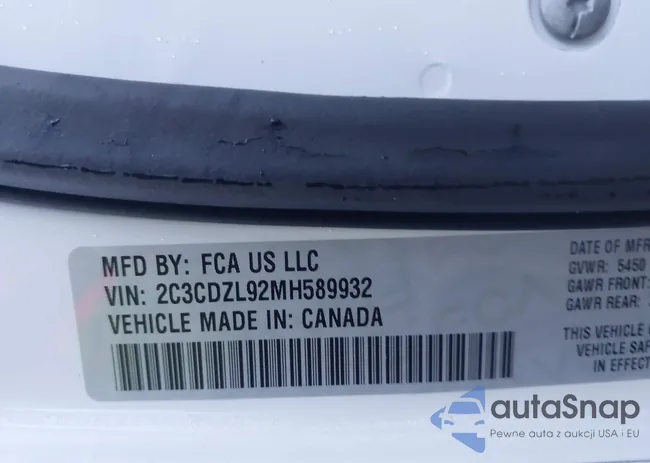 2C3CDZL92MH589932: 43723509