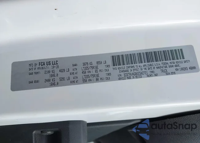 3C6TRVAG6KE502721: 43722778