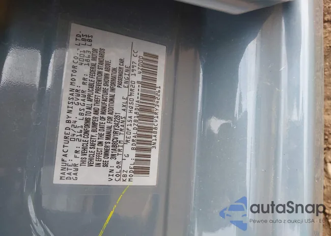 3N1AB8CV1RY342261: 43723023