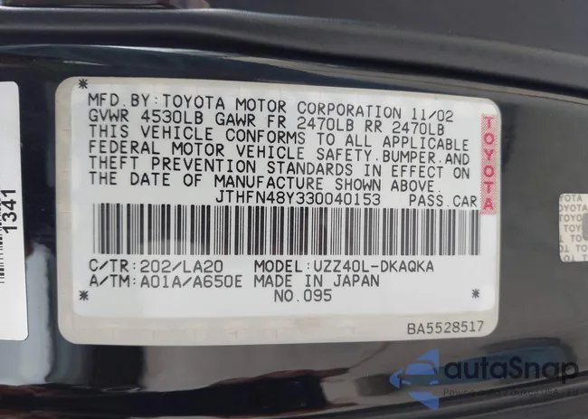 JTHFN48Y330040153: 43724252