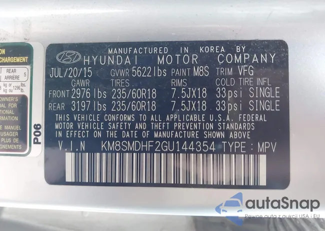 KM8SMDHF2GU144354: 43723955