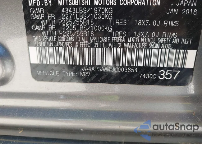 JA4AP3AW4JU003654: 43724014