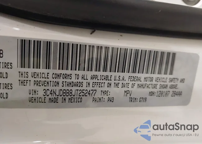 3C4NJDBB8JT252477: 43725086