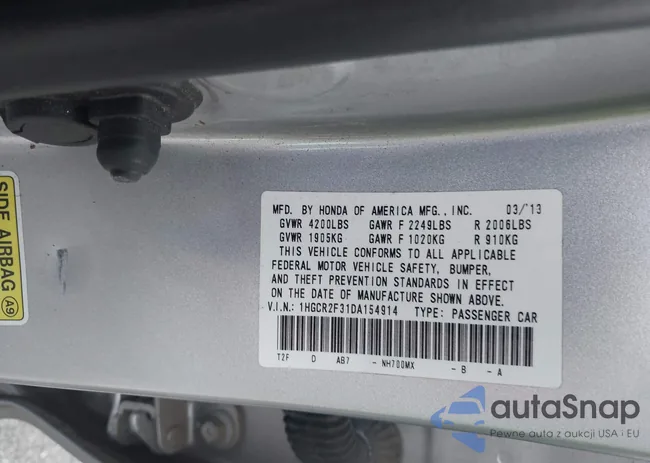 1HGCR2F31DA154914: 43725093