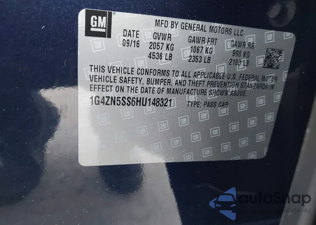 1G4ZN5SS6HU148321: 43725123