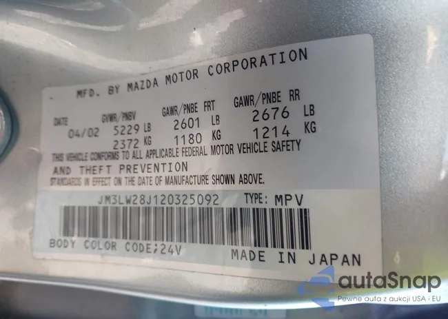 JM3LW28J120325092: 43725260