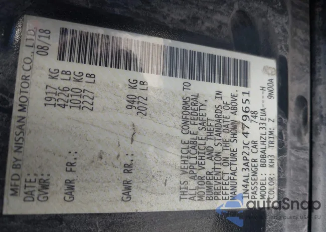 1N4AL3AP2JC479651: 43725319