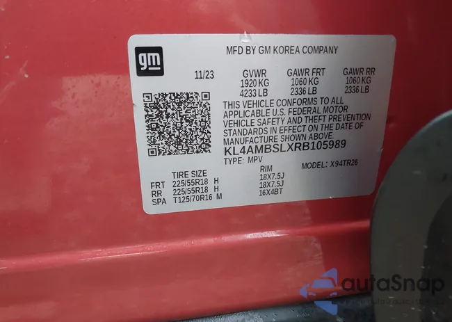 KL4AMBSLXRB105989: 43725344