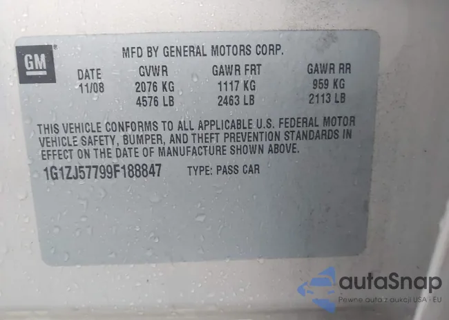 1G1ZJ57799F188847: 43725399