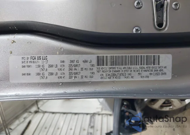 3C4NJDBB4JT187613: 43725409