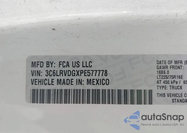 3C6LRVDGXPE577778: 43725431