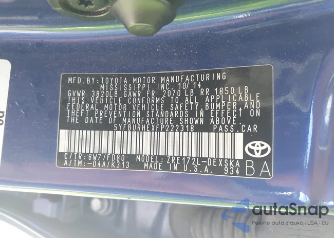 5YFBURHEXFP222318: 43725529