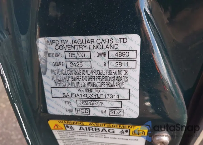 SAJDA14CXYLF17314: 43725622