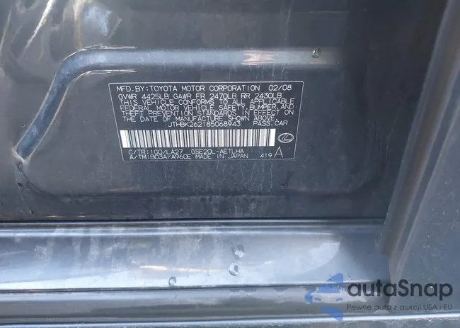 JTHBK262185068943: 43724761