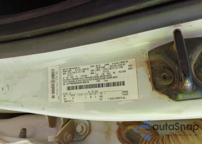 1FT7W2B65KEC45019: 43724921