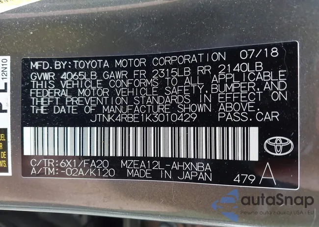 JTNK4RBE1K3010429: 43724995