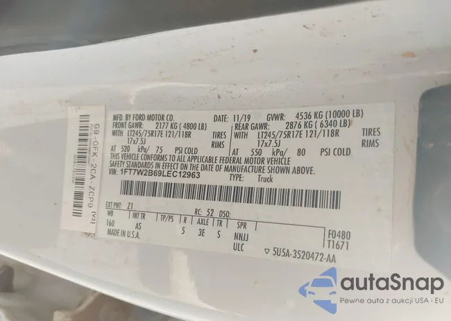 1FT7W2B69LEC12963: 43725005