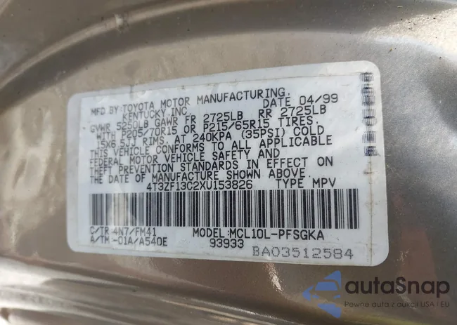 4T3ZF13C2XU153826: 43725017