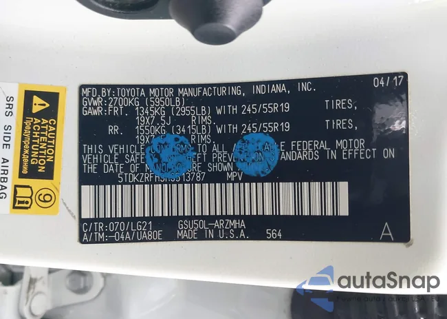 5TDKZRFH9HS513787: 43726167