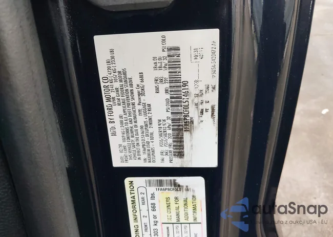 1FA6P8CF0L5146190: 43726261