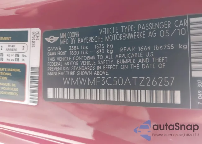 WMWMF3C50ATZ26257: 43726352