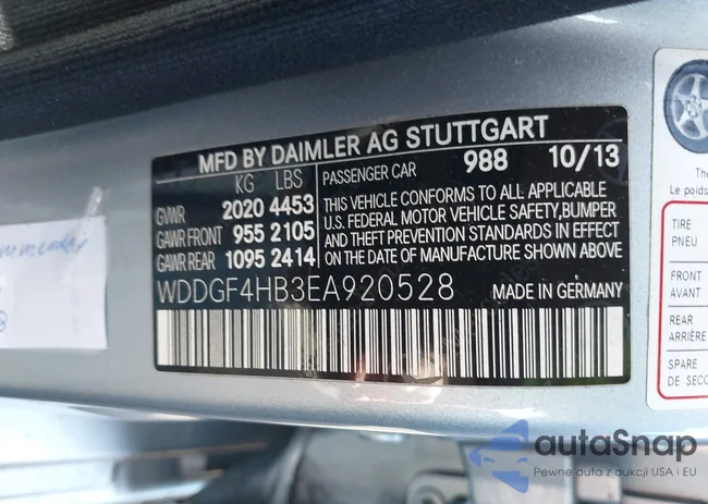 WDDGF4HB3EA920528: 43726516