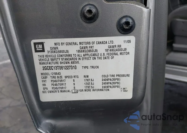 2GCEC13T061227310: 43726563