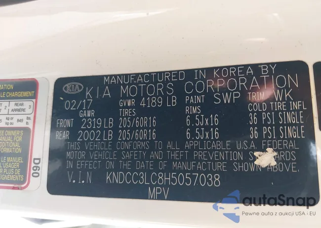 KNDCC3LC8H5057038: 43726573