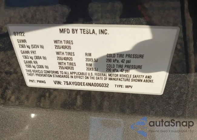 7SAYGDEE4NA006032: 43725706