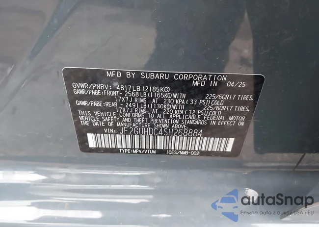 JF2GUHDC4SH268884: 43725801