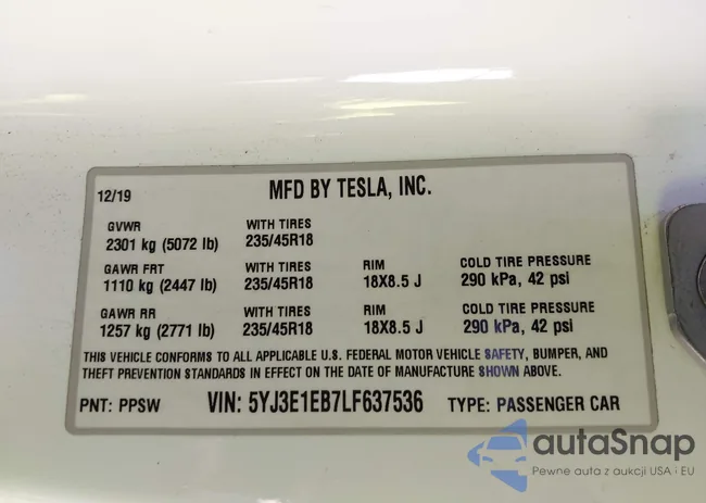 5YJ3E1EB7LF637536: 43725949