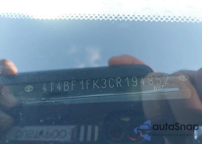 4T4BF1FK3CR194852: 43727396