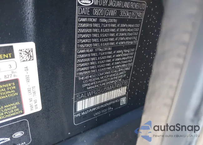 SALWR2SU5MA749770: 43727443