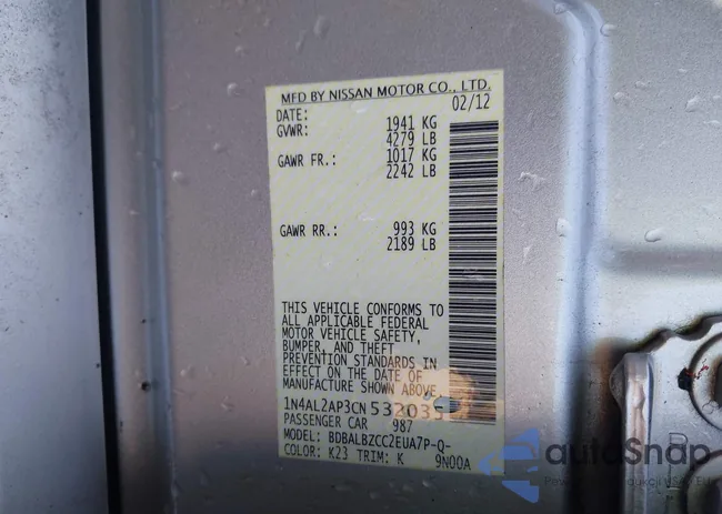 1N4AL2AP3CN532035: 43727453