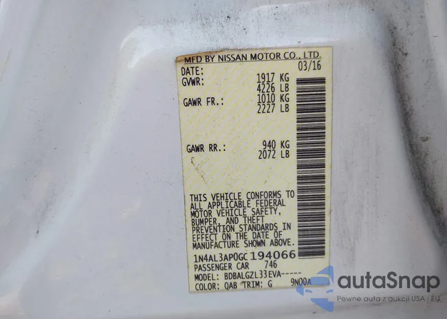 1N4AL3AP0GC194066: 43727492