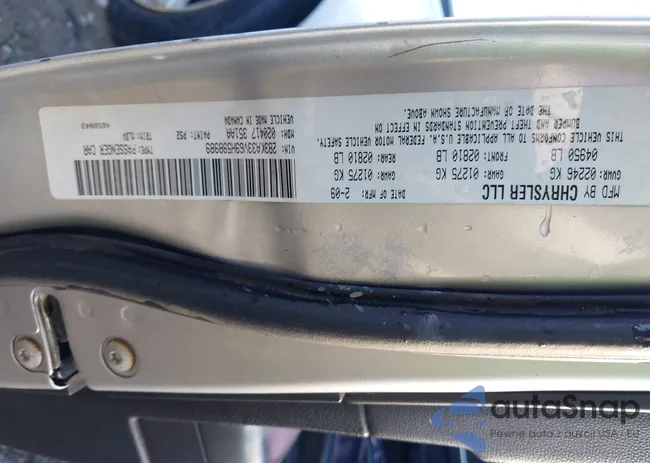 2B3KA33V69H598989: 43727573