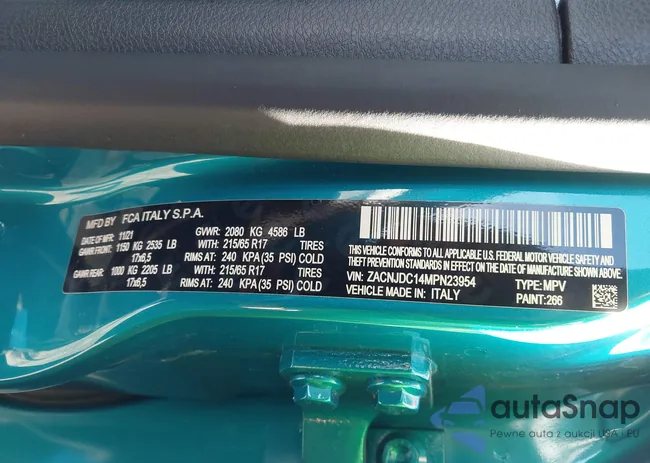 ZACNJDC14MPN23954: 43727580