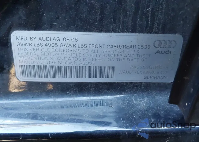 WAULF78K99N018357: 43726824