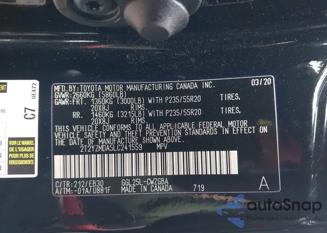 2T2YZMDA5LC241559: 43726939