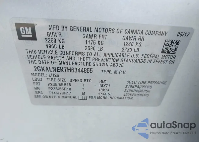 2GKALNEK7H6344855: 43728242