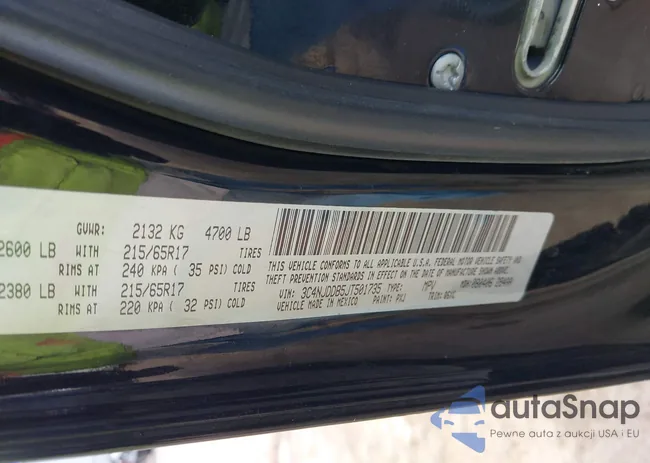 3C4NJDDB5JT501735: 43728282