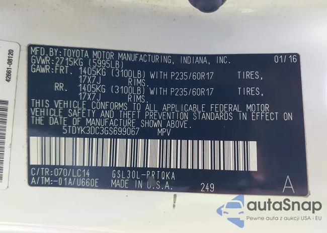 5TDYK3DC3GS699067: 43728442