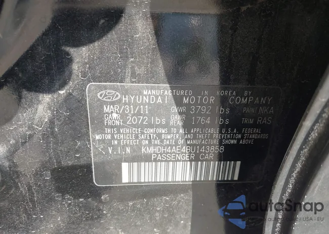 KMHDH4AE4BU143858: 43727766