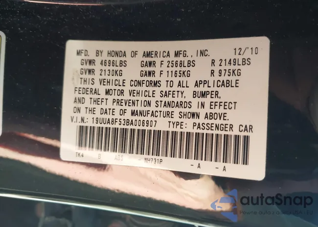 19UUA8F53BA006907: 43727880