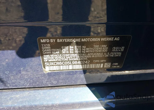 5UXCR6C05L9B40242: 43727907