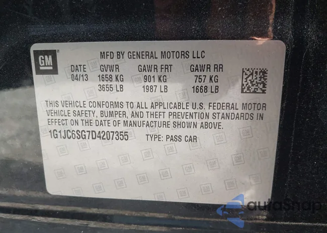 1G1JC6SG7D4207355: 43727922