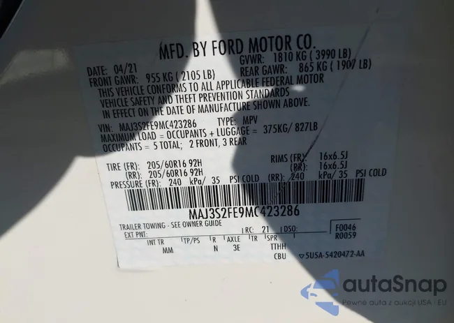 MAJ3S2FE9MC423286: 43729051