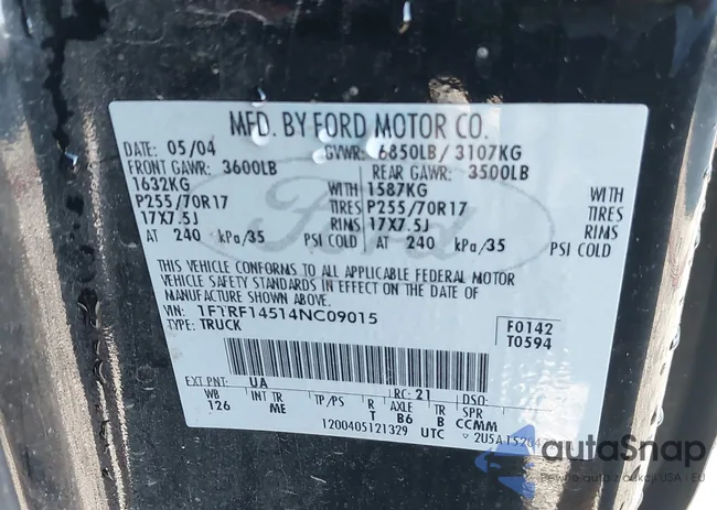 1FTRF14514NC09015: 43729136