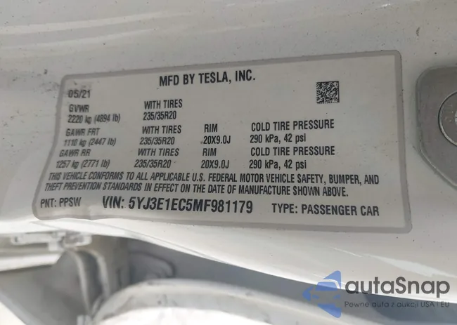 5YJ3E1EC5MF981179: 43729149